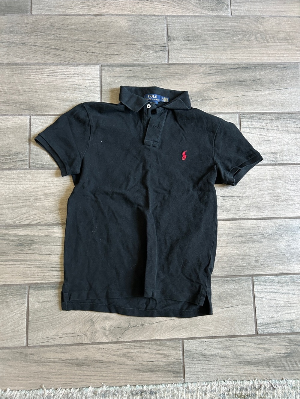 Polo by Ralph Lauren Black Short-Sleeve Polo with Red Pony